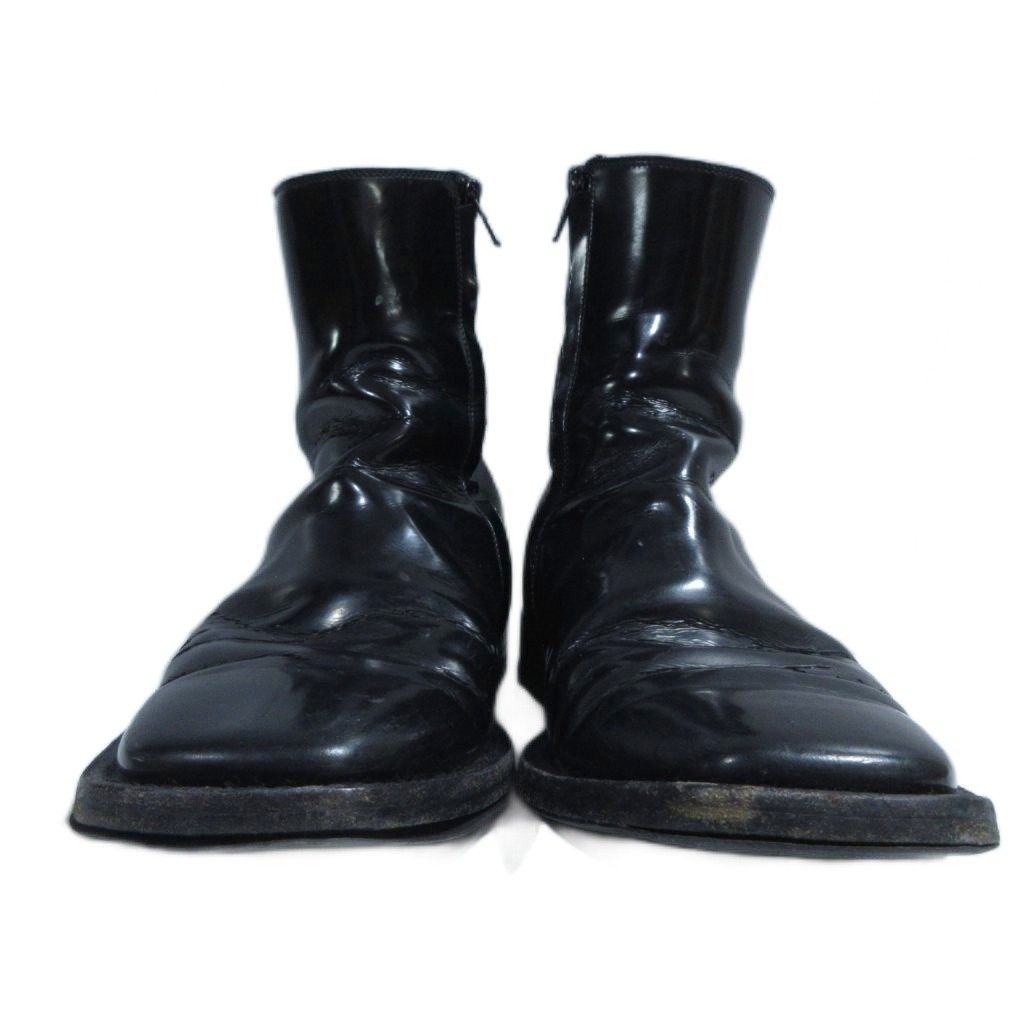 Balenciaga Rim Boots Patent Leather Square Toe 39 Black — view 3