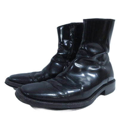 Balenciaga Rim Boots Patent Leather Square Toe 39 Black