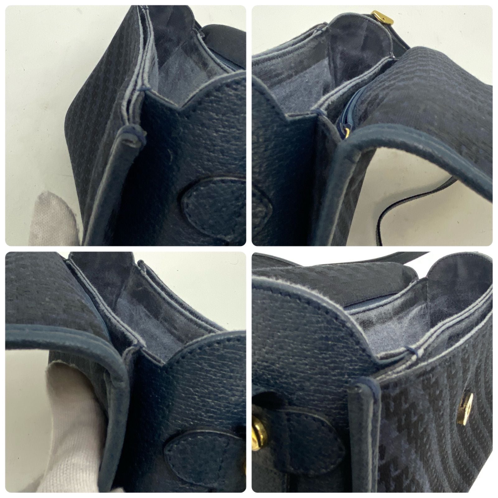Gucci Shoulder Bag Navy Canvas Travel Pochette — view 9