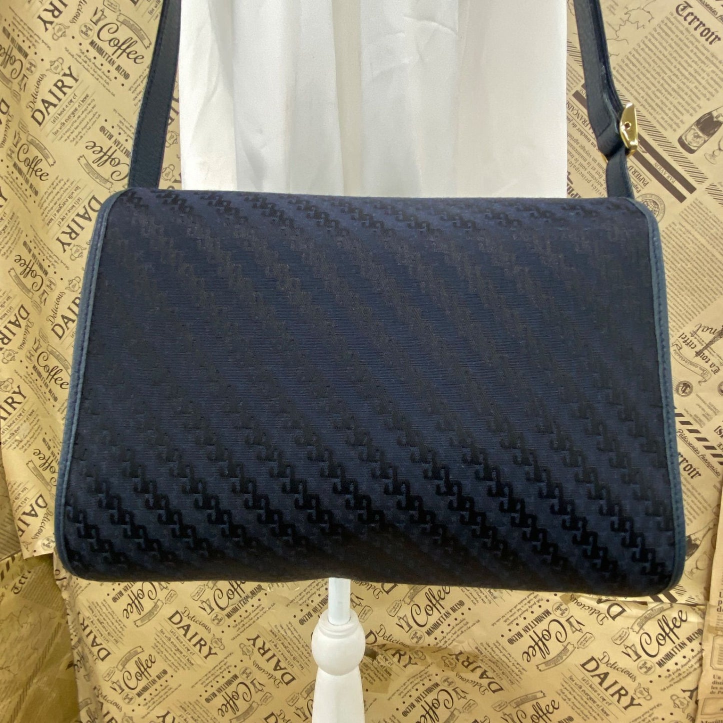 Gucci Shoulder Bag Navy Canvas Travel Pochette — view 2