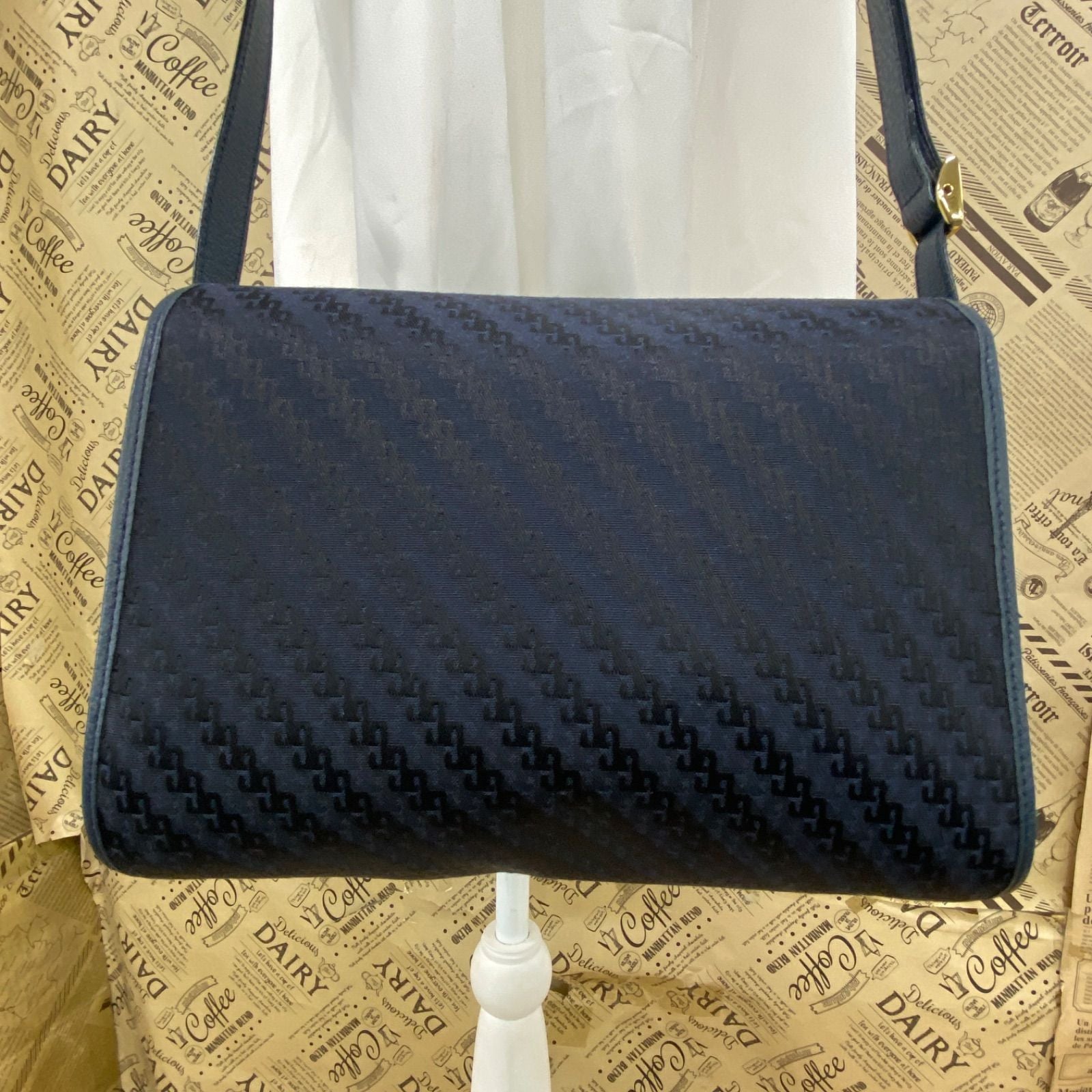 Gucci Shoulder Bag Navy Canvas Travel Pochette — view 2