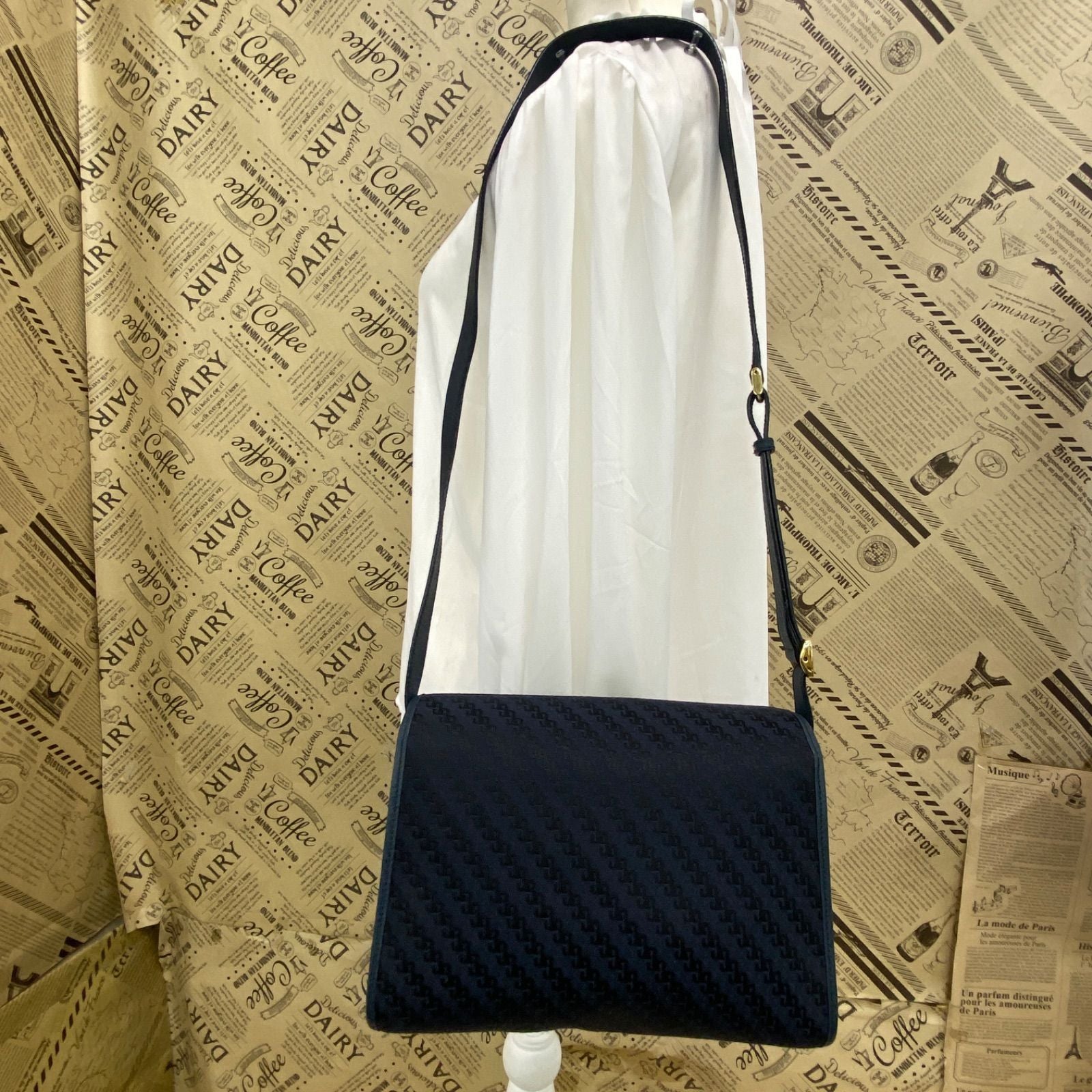 Gucci Shoulder Bag Navy Canvas Travel Pochette — view 5