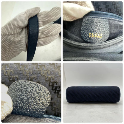 Gucci Shoulder Bag Navy Canvas Travel Pochette — view 7