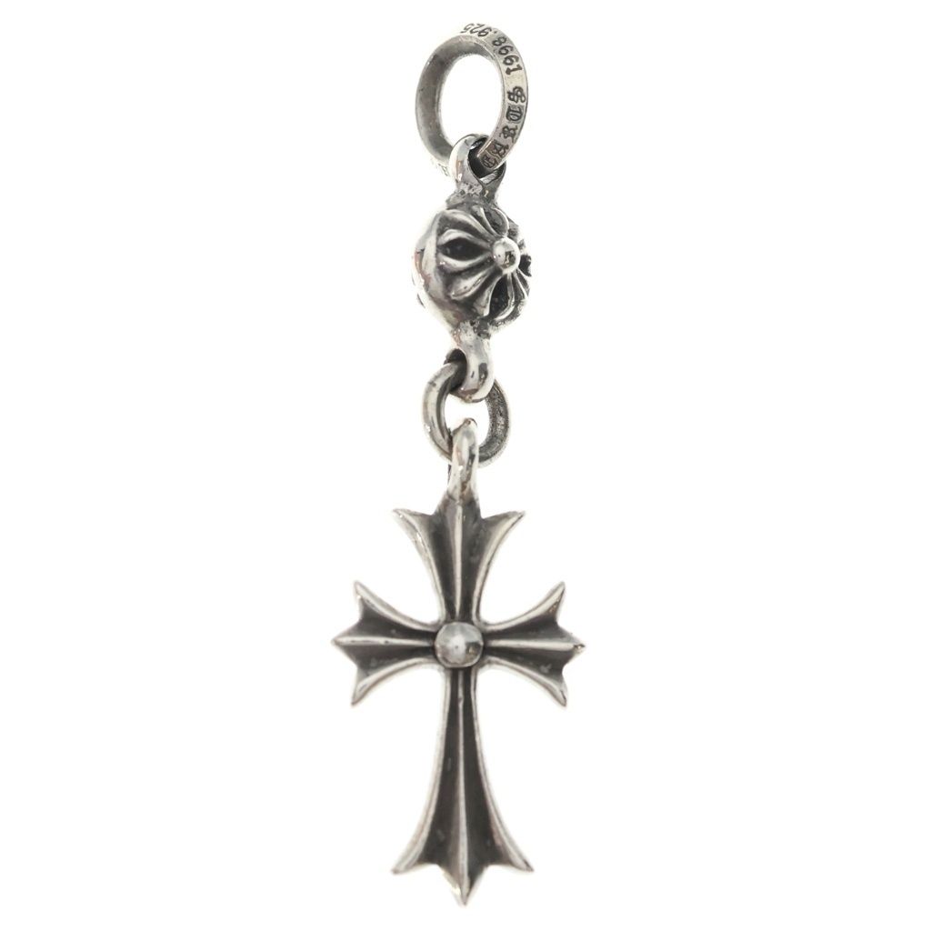 Chrome Hearts Tny CH Crs 1 Ball Tiny CH Cross Charm Pendant Top Silver
