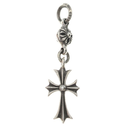 Chrome Hearts Tny CH Crs 1 Ball Tiny CH Cross Charm Pendant Top Silver