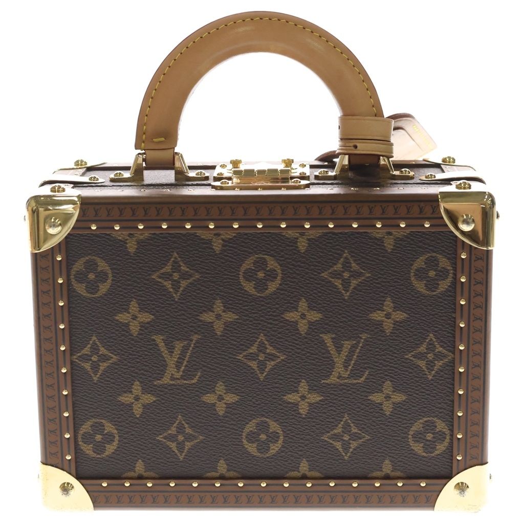 Louis Vuitton Monogram Petite Valise Trunk 2-Way Shoulder Bag Brown Custom Art — view 2