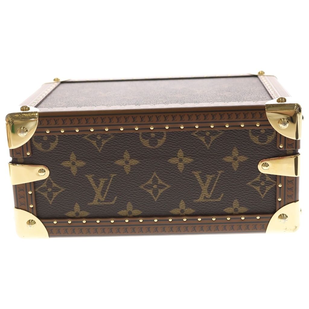 Louis Vuitton Monogram Petite Valise Trunk 2-Way Shoulder Bag Brown Custom Art — view 5