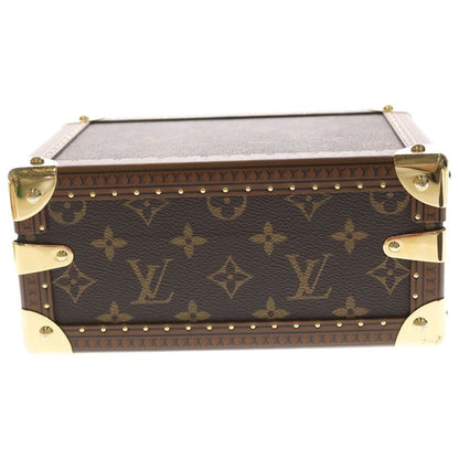 Louis Vuitton Monogram Petite Valise Trunk 2-Way Shoulder Bag Brown Custom Art — view 5
