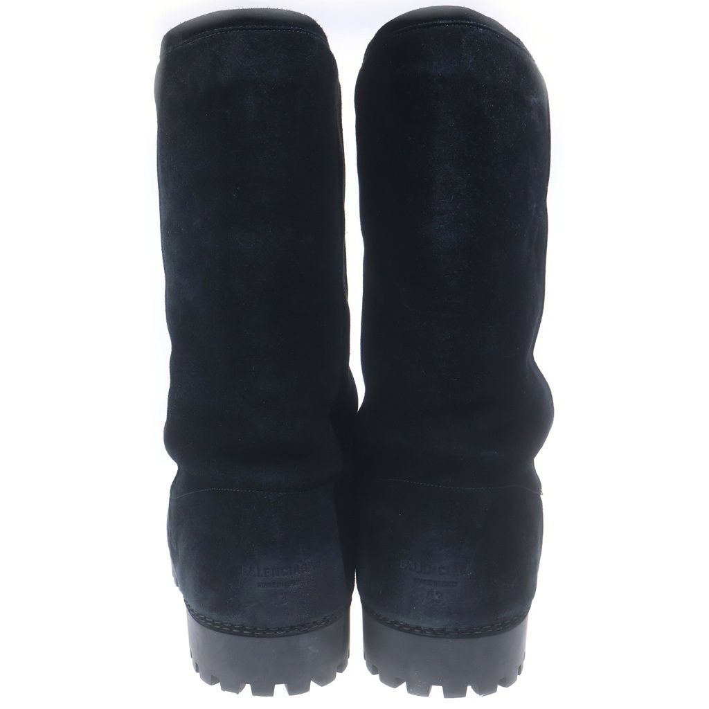 Balenciaga Alaska Fur Boots Fur Shearling Long Black — view 3