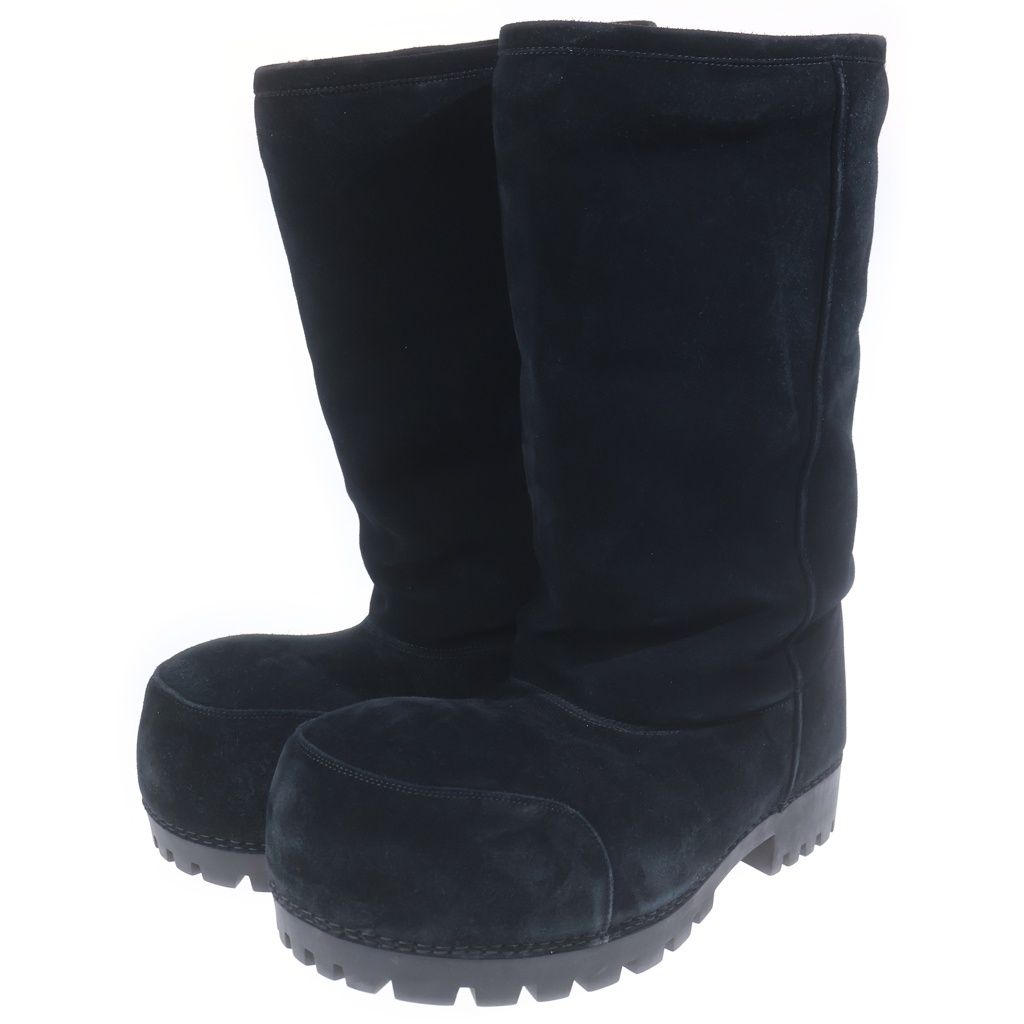 Balenciaga Alaska Fur Boots Fur Shearling Long Black — view 2