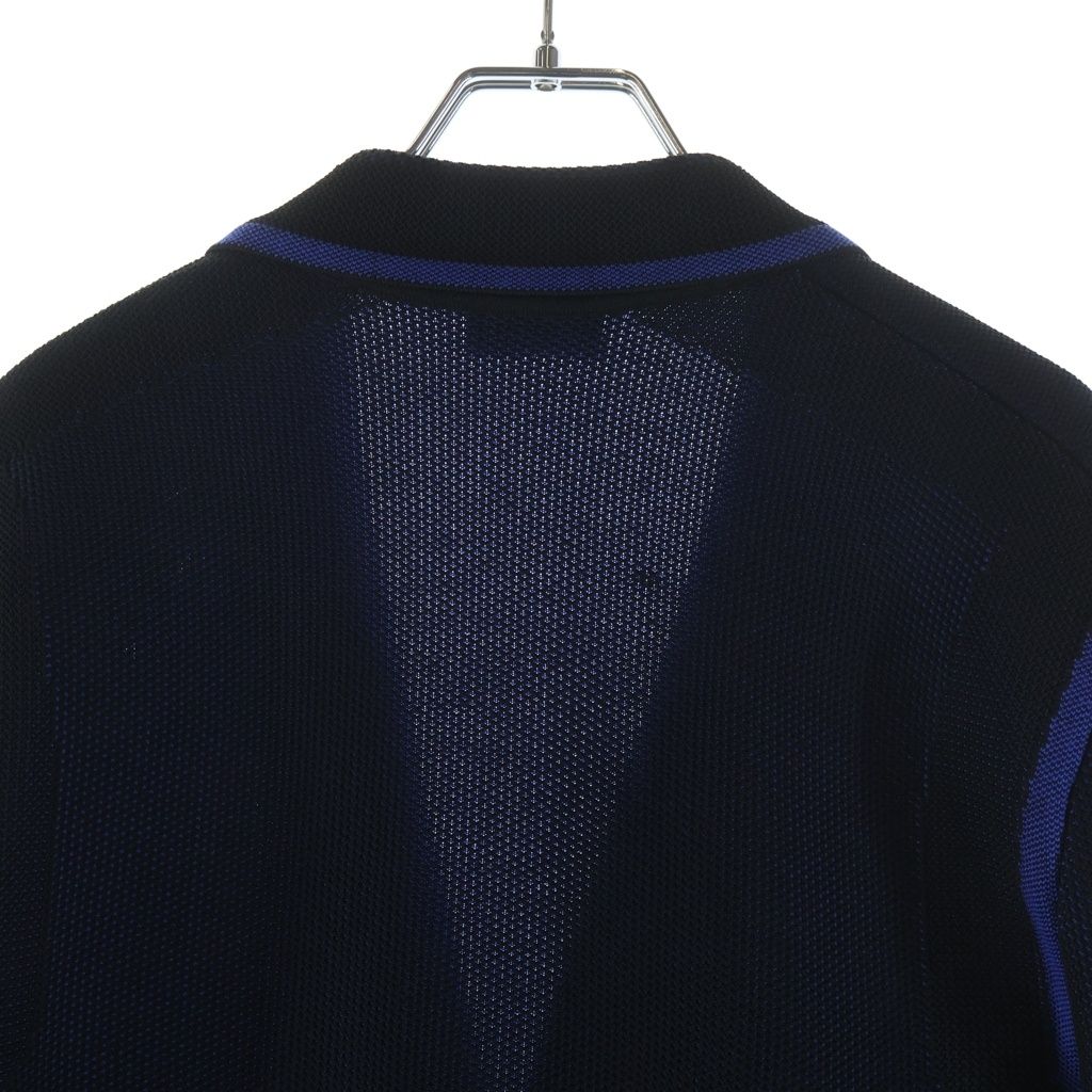 Dior Homme Wool Blend Knit Tailored Jacket Black Blue — view 4