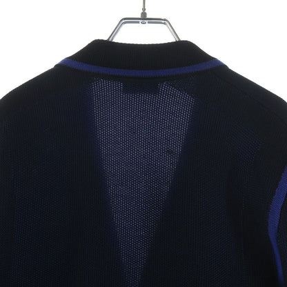Dior Homme Wool Blend Knit Tailored Jacket Black Blue — view 4