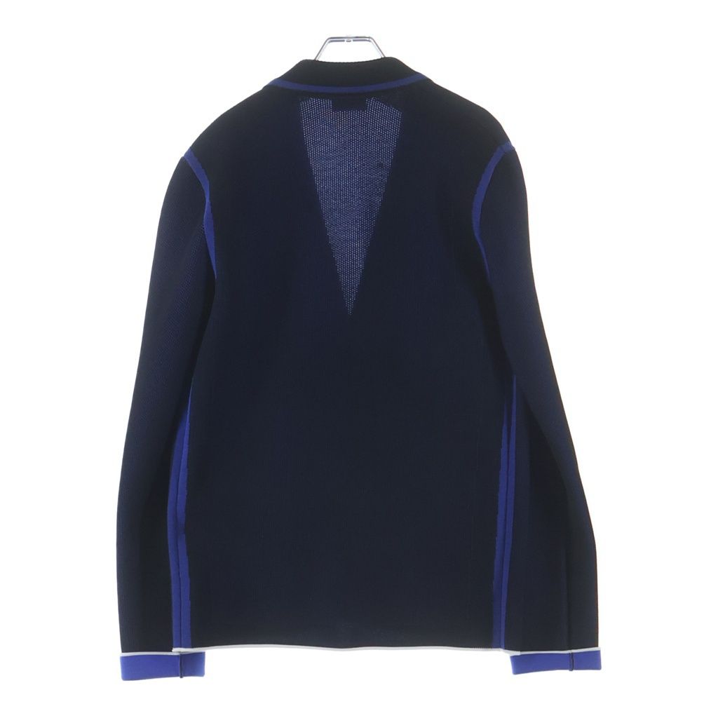 Dior Homme Wool Blend Knit Tailored Jacket Black Blue — view 2