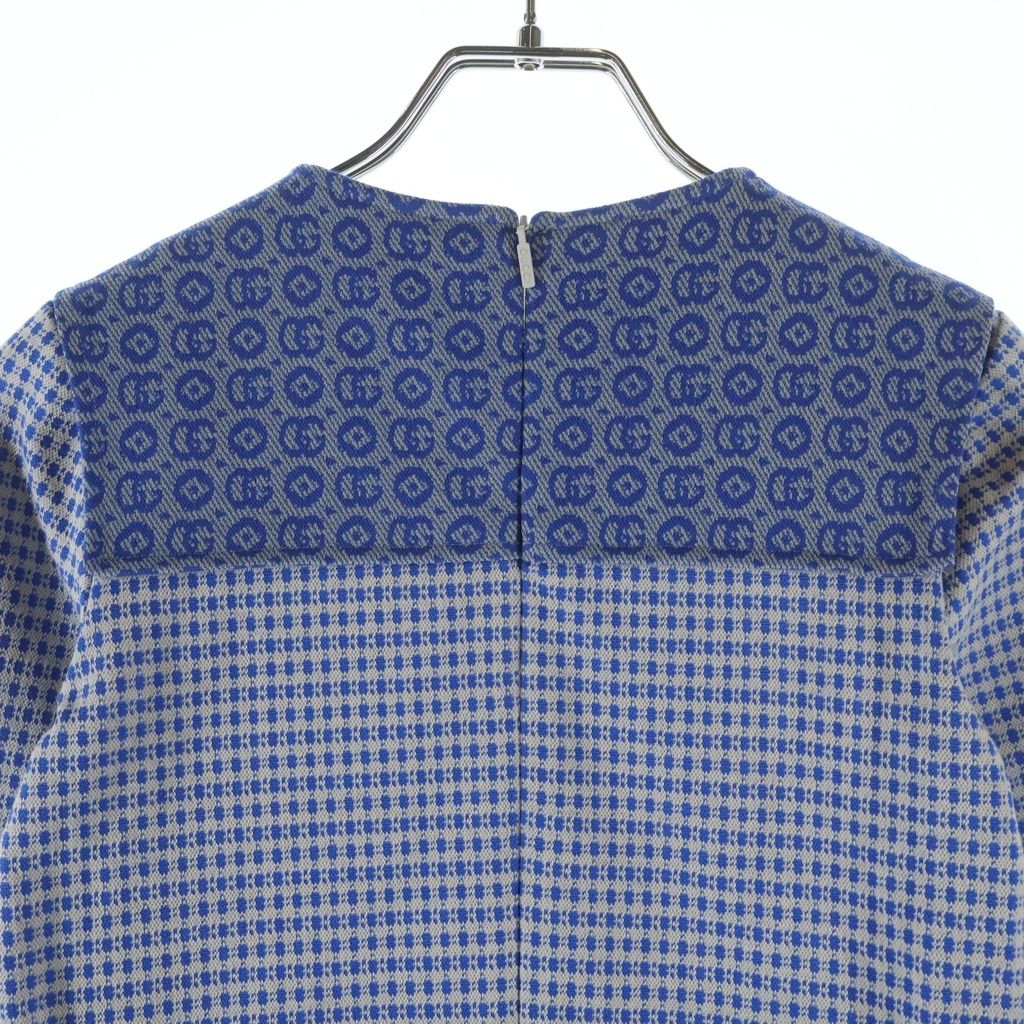 Gucci GG Jacquard Kids Dress Blue — view 4