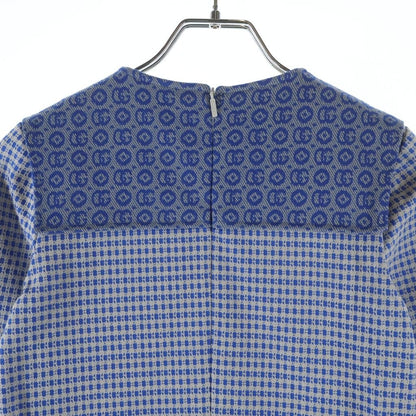 Gucci GG Jacquard Kids Dress Blue — view 4