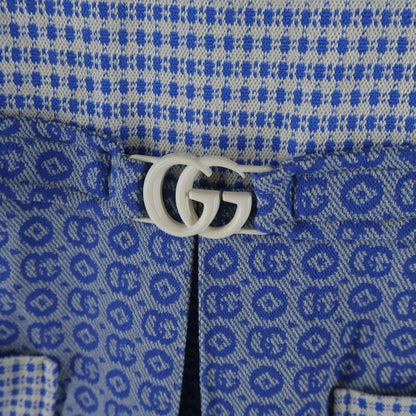 Gucci GG Jacquard Kids Dress Blue — view 5