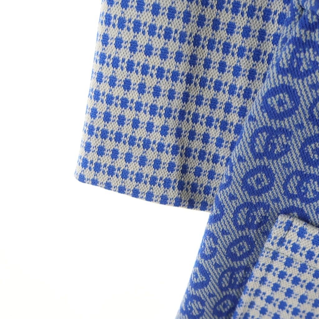 Gucci GG Jacquard Kids Dress Blue — view 6