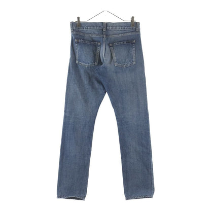 Saint Laurent Paris Button Fly Cotton Slim Denim Pants Indigo — view 2