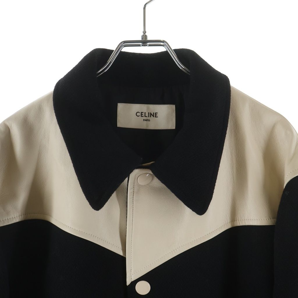 Celine Teddy Jacket Leather Cut Replacement Western Black — view 3
