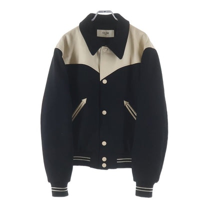 Celine Teddy Jacket Leather Cut Replacement Western Black