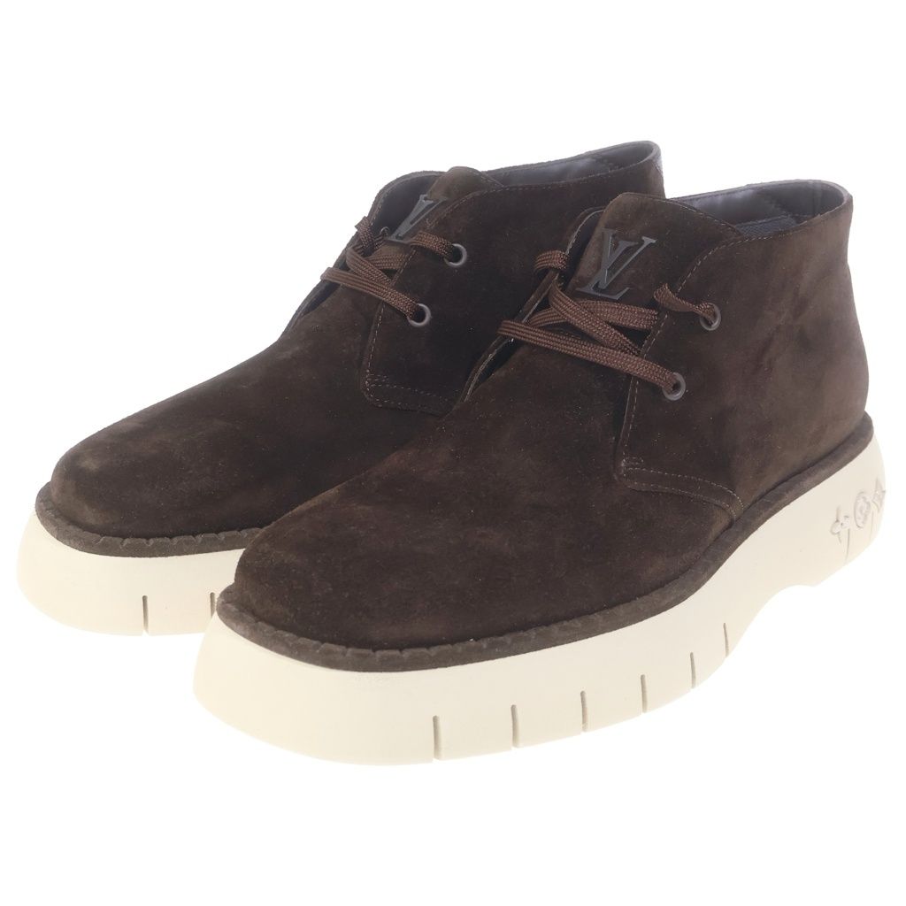 Louis Vuitton Suede Leather Chukka Boots Brown — view 2