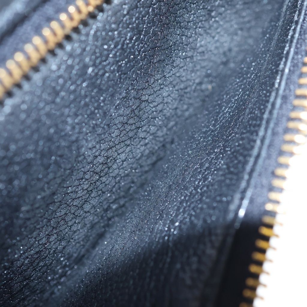 Hermes Bearn Compact Leather Silver Trifold Wallet Black — view 5