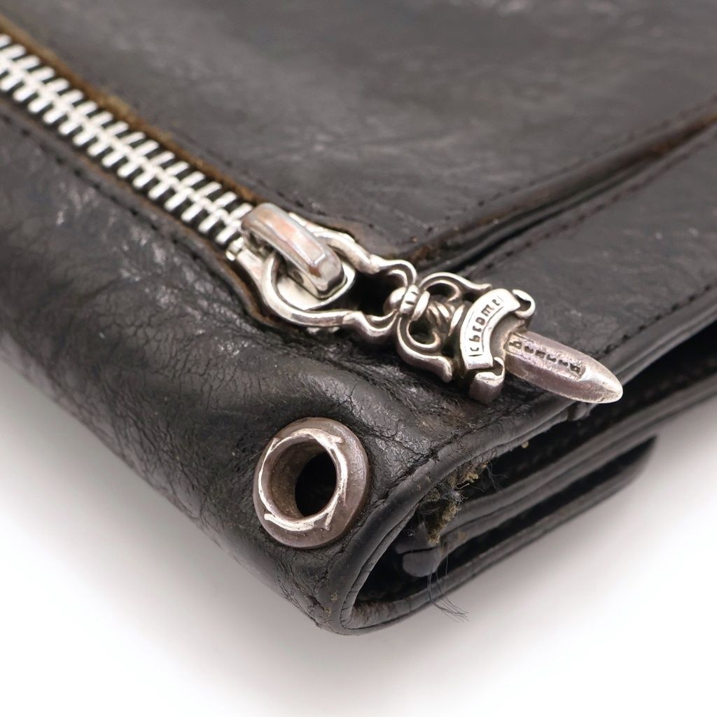 Chrome Hearts Wave Leather Wallet Black — view 6