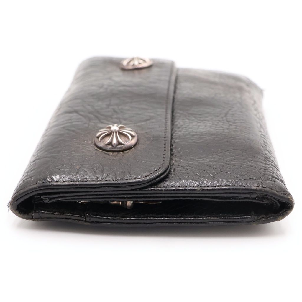 Chrome Hearts Wave Leather Wallet Black — view 3