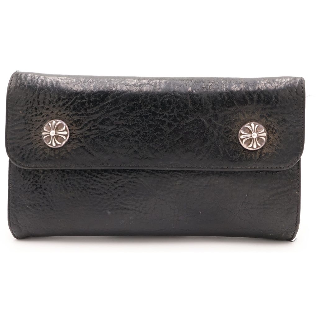 Chrome Hearts Wave Leather Wallet Black