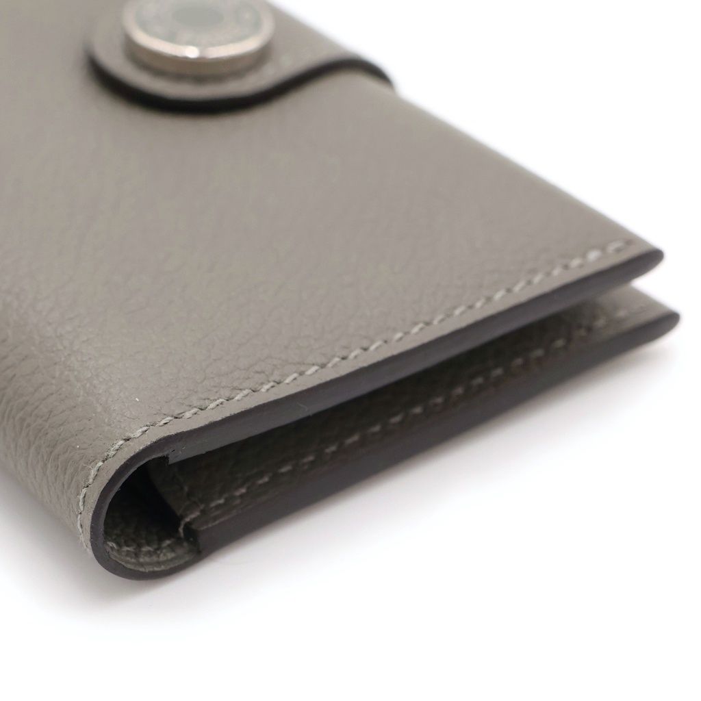 Hermes Card Case Gray Evercolor Grimeia Silver — view 5