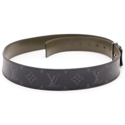 Louis Vuitton LV Line Reversible Monogram Eclipse Belt Black Khaki — view 3
