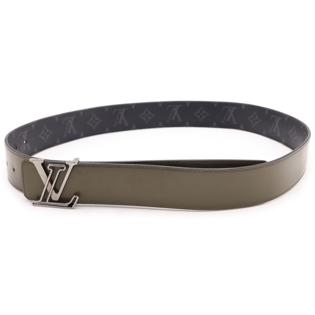 Louis Vuitton LV Line Reversible Monogram Eclipse Belt Black Khaki — view 7