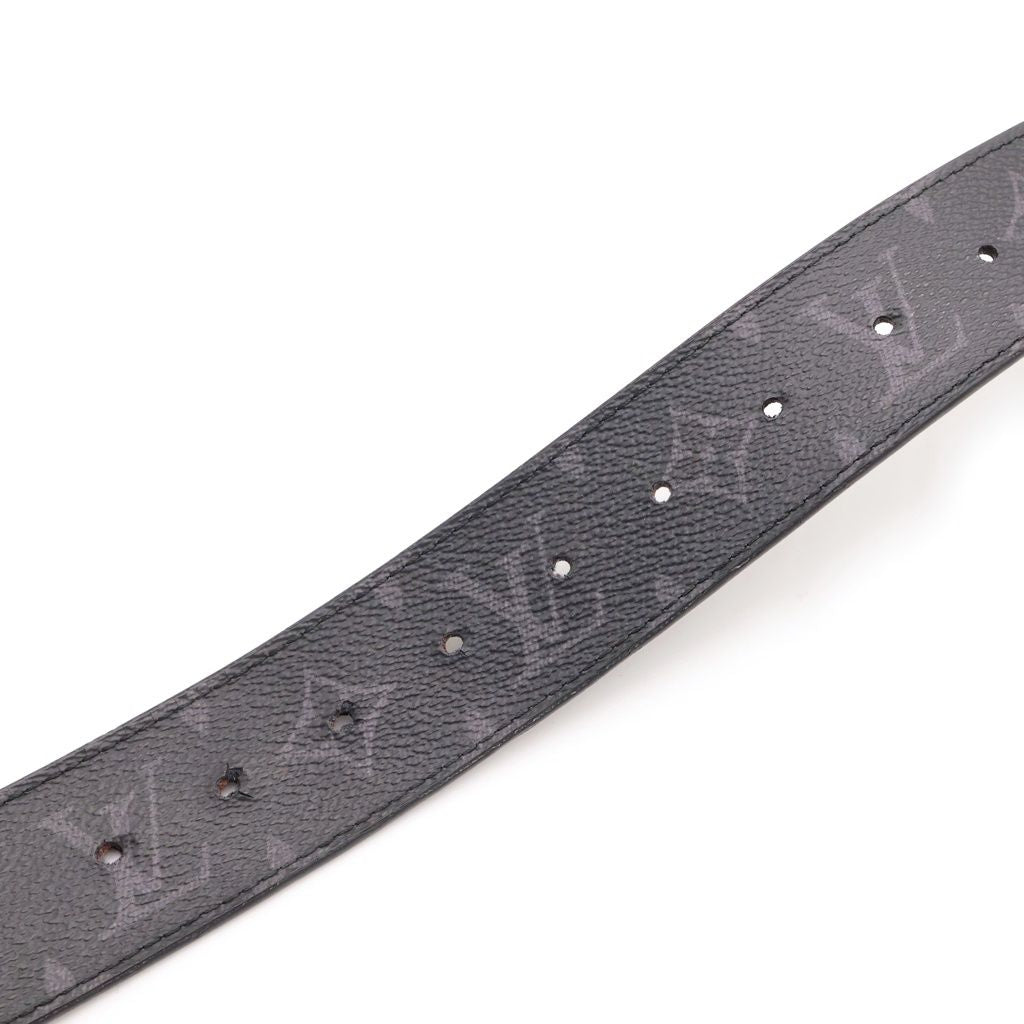Louis Vuitton LV Line Reversible Monogram Eclipse Belt Black Khaki — view 6