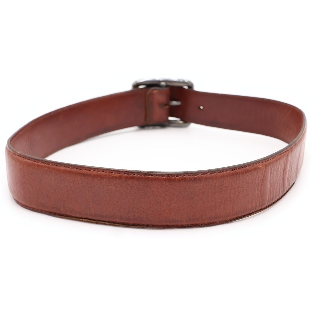 Chrome Hearts Blt Scrlrec Rectangle Scroll Belt Brown — view 2
