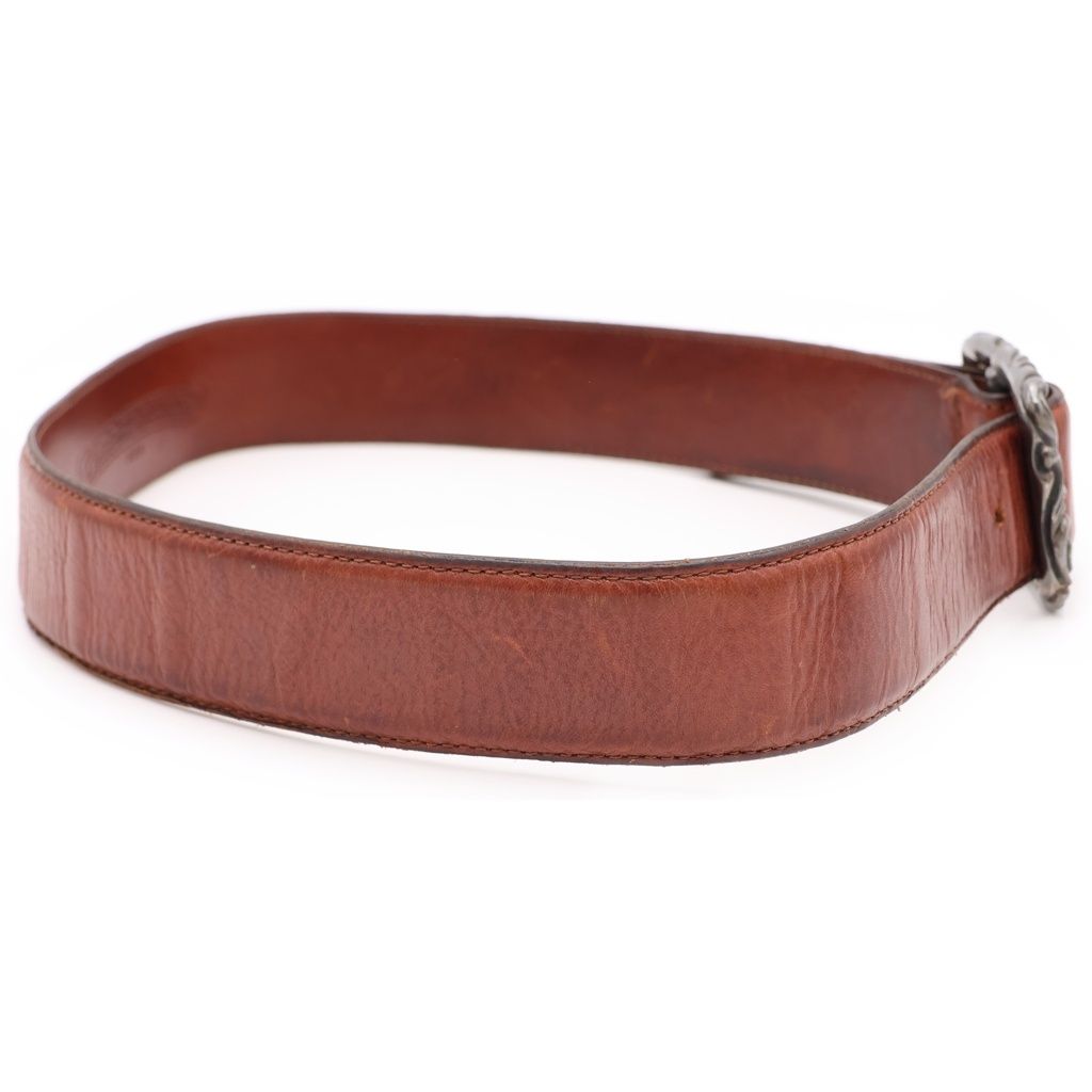 Chrome Hearts Blt Scrlrec Rectangle Scroll Belt Brown — view 3
