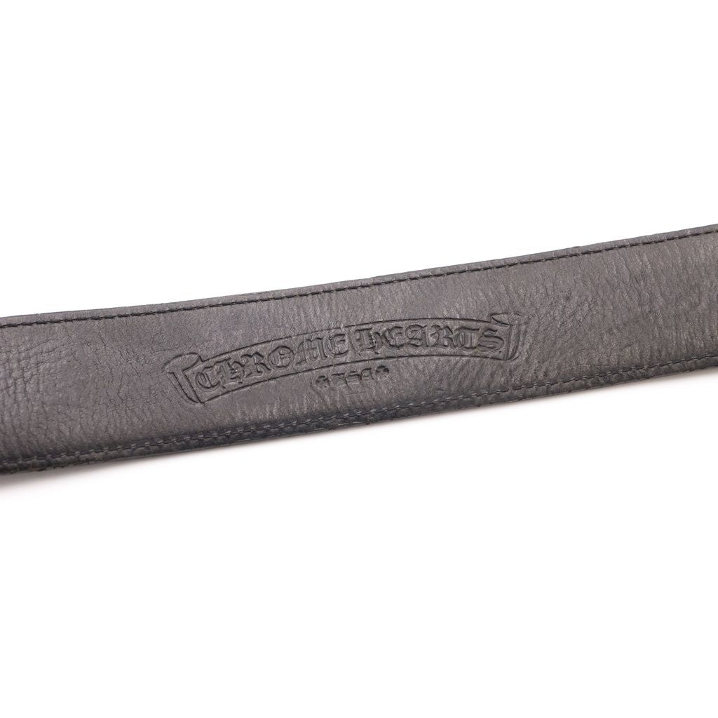 Chrome Hearts Zero Pyramid Studs Belt Strap Snap Button Black — view 5