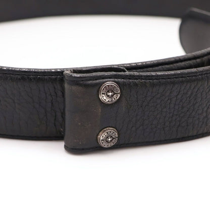 Chrome Hearts Zero Pyramid Studs Belt Strap Snap Button Black — view 4