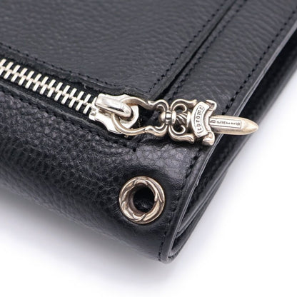 Chrome Hearts Wave Leather Wallet Black — view 6