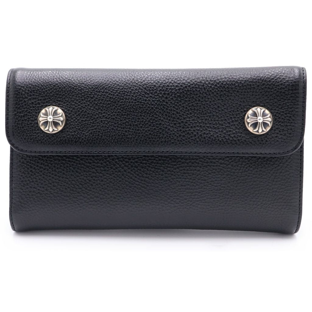 Chrome Hearts Wave Leather Wallet Black