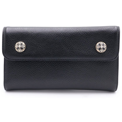 Chrome Hearts Wave Leather Wallet Black
