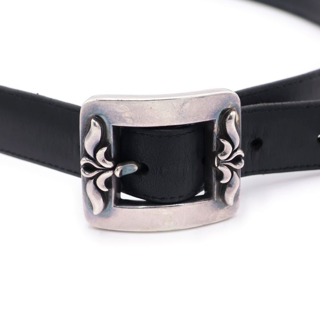 Chrome Hearts Blt Otj Filigree Leather Belt Black Silver — view 4