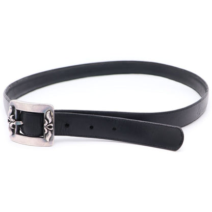 Chrome Hearts Blt Otj Filigree Leather Belt Black Silver