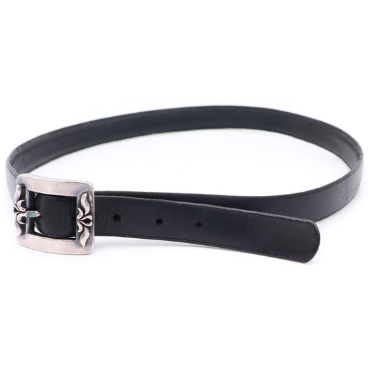 Chrome Hearts Blt Otj Filigree Leather Belt Black Silver