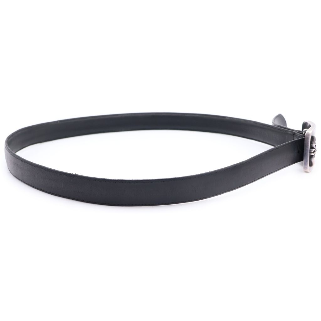 Chrome Hearts Blt Otj Filigree Leather Belt Black Silver — view 3