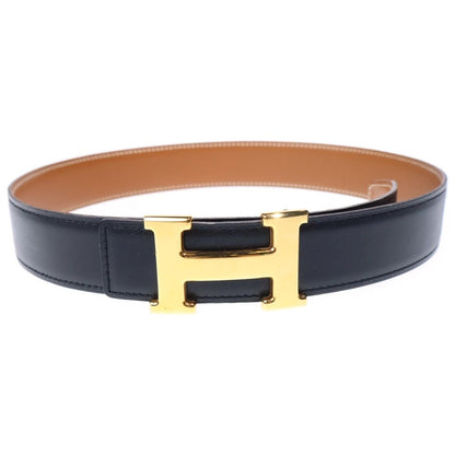 Hermes Constance Belt Brown Black Leather Gold
