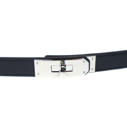 Hermes Kelly Belt Leather Epsom Black Brown Silver — view 4