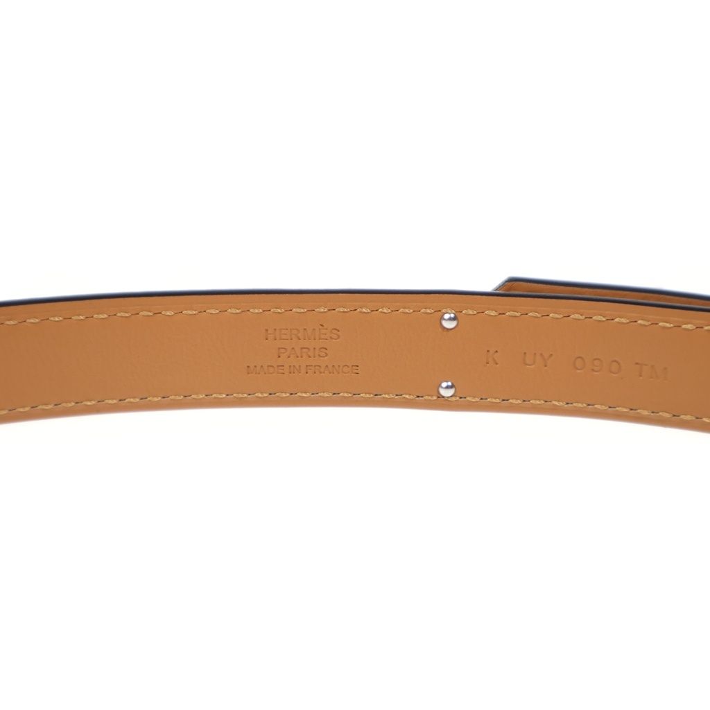 Hermes Kelly Belt Leather Epsom Black Brown Silver — view 5