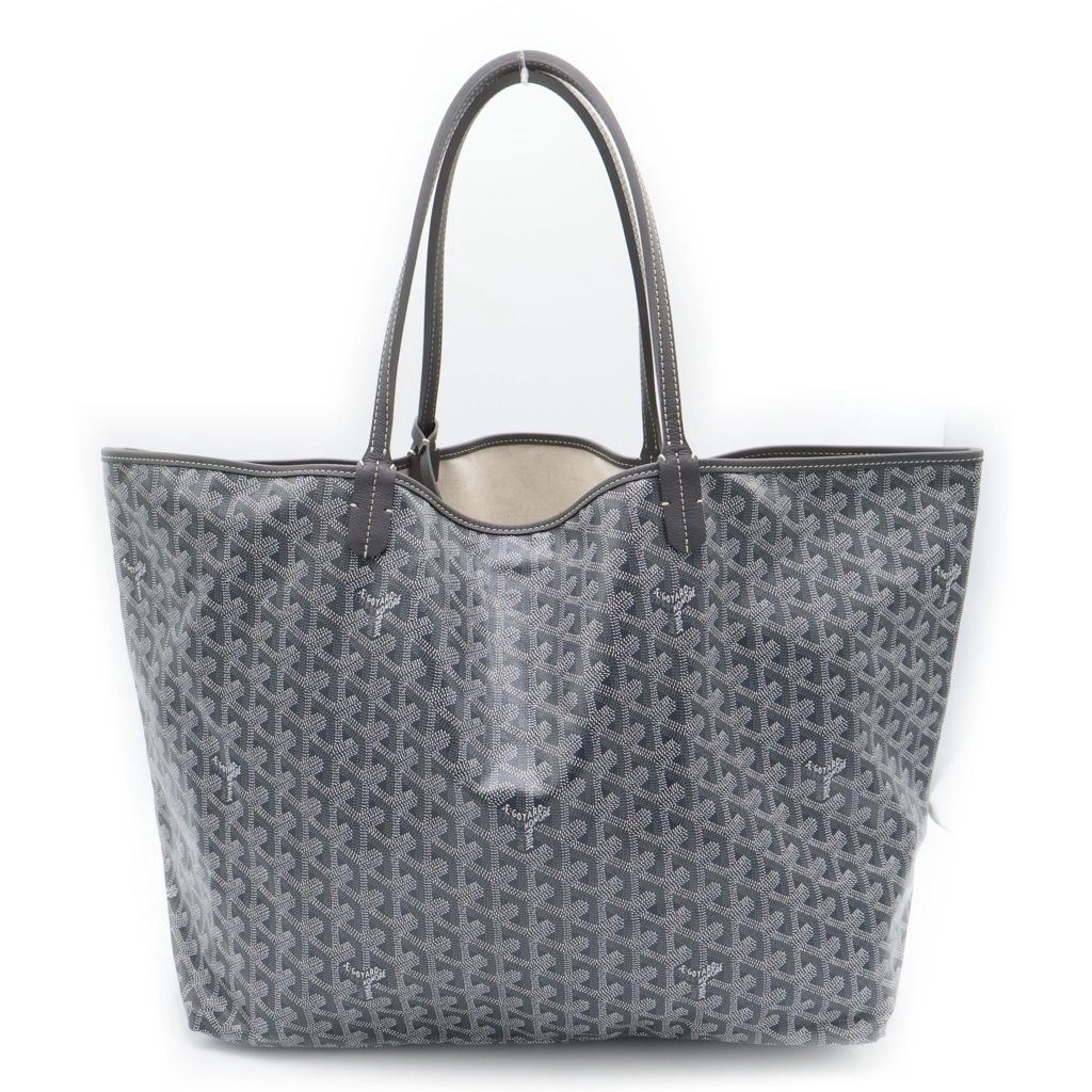 Goyard Saint Louis GM Tote Gray Leather