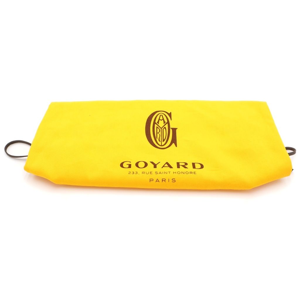 Goyard Petit Flo Shoulder Back Drawstring Bag Brown Coating Leather — view 6
