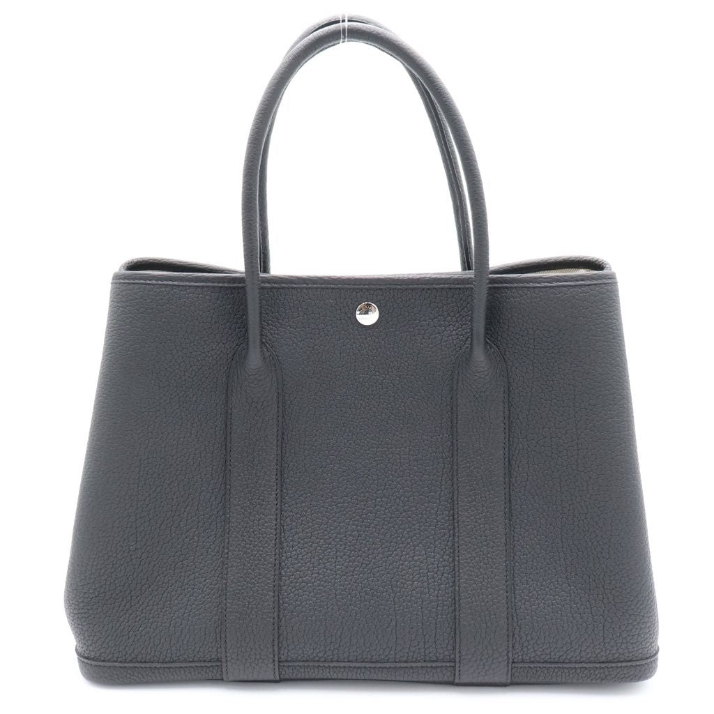 Hermes Garden Party PM Negonda Leather Black Silver